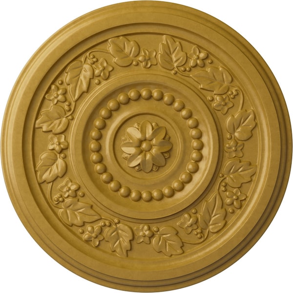 Ekena Millwork Marseille Ceiling Medallion (Fits Canopies up to 4 1/4"), 16 1/8"OD x 5/8"P, Iridescent Gold CM16MAIGS - main